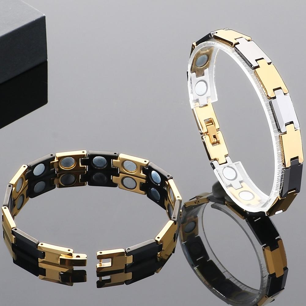 High Polished Tungsten & Strong Magnetic Men's Bracelet for Men Positive Energy Modern Healing Jewelry Accessories Waterproof