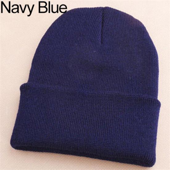 Beauty Beanie Knit Ski Hip-Hop Winter Warm Elastic Wool Yarn Cuff Hat