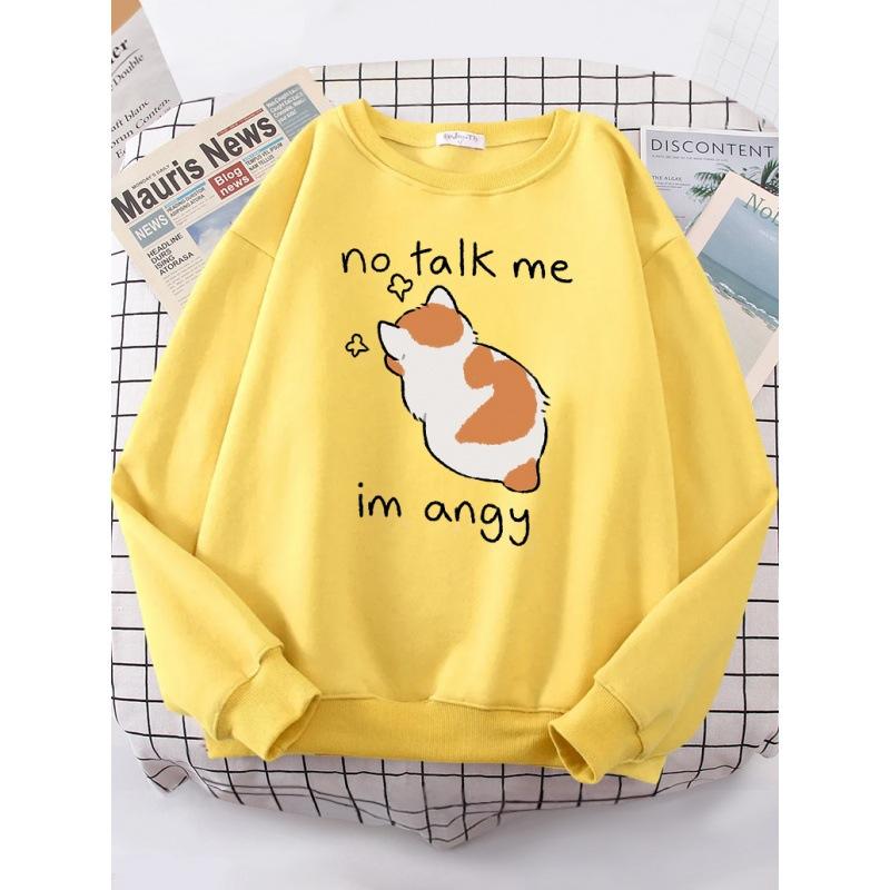 No Talk Me Cute Angry Cat Woman Hoody