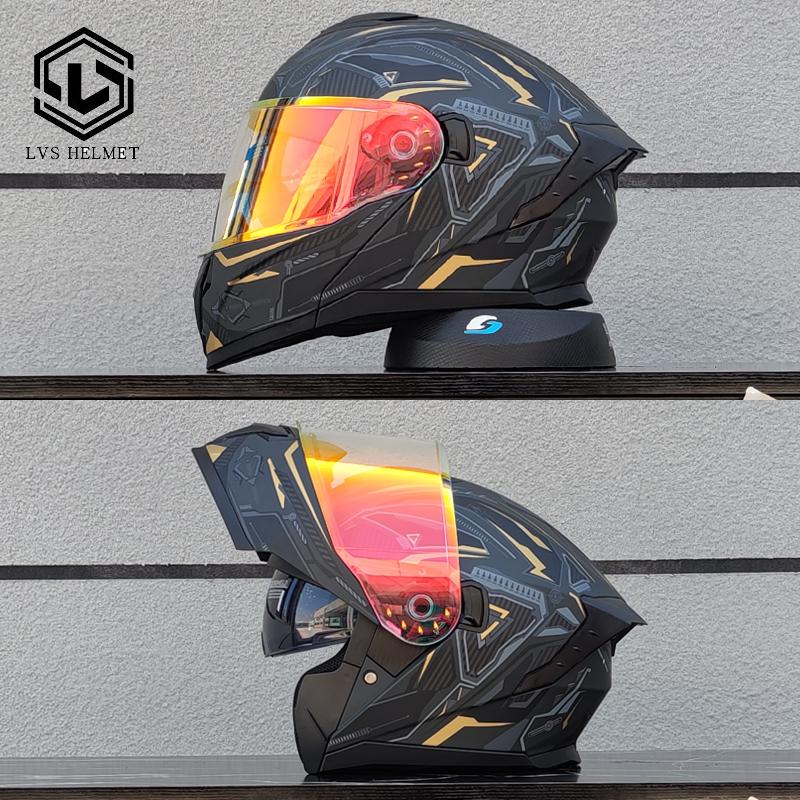 2025 новейший модульный мотоциклетный шлем-трансформер casque moto полуинтеграл шлем подходит как для мужчин, так и для женщин LVS-909