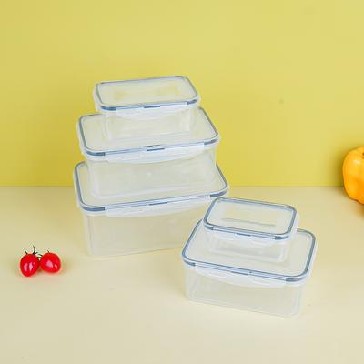 Прямоугольный контейнер для хранения продуктов большой вместимости, безопасный для пищевых продуктов, для домашнего использования, для фруктов и овощей