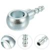 TWO 12mm ID Car Hose Barb Bolt Fittings Universal Adapter Connector Silver Tone