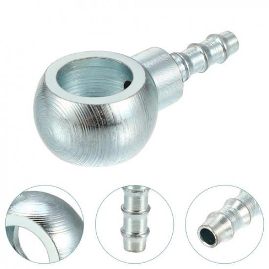 TWO 12mm ID Car Hose Barb Bolt Fittings Universal Adapter Connector Silver Tone