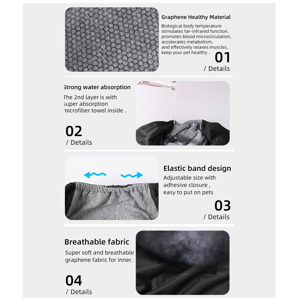 Washable Wrap Diapers for Male Dogs Reusable Male Dog Belly Band Breathable Male Dog Wraps, Pack of