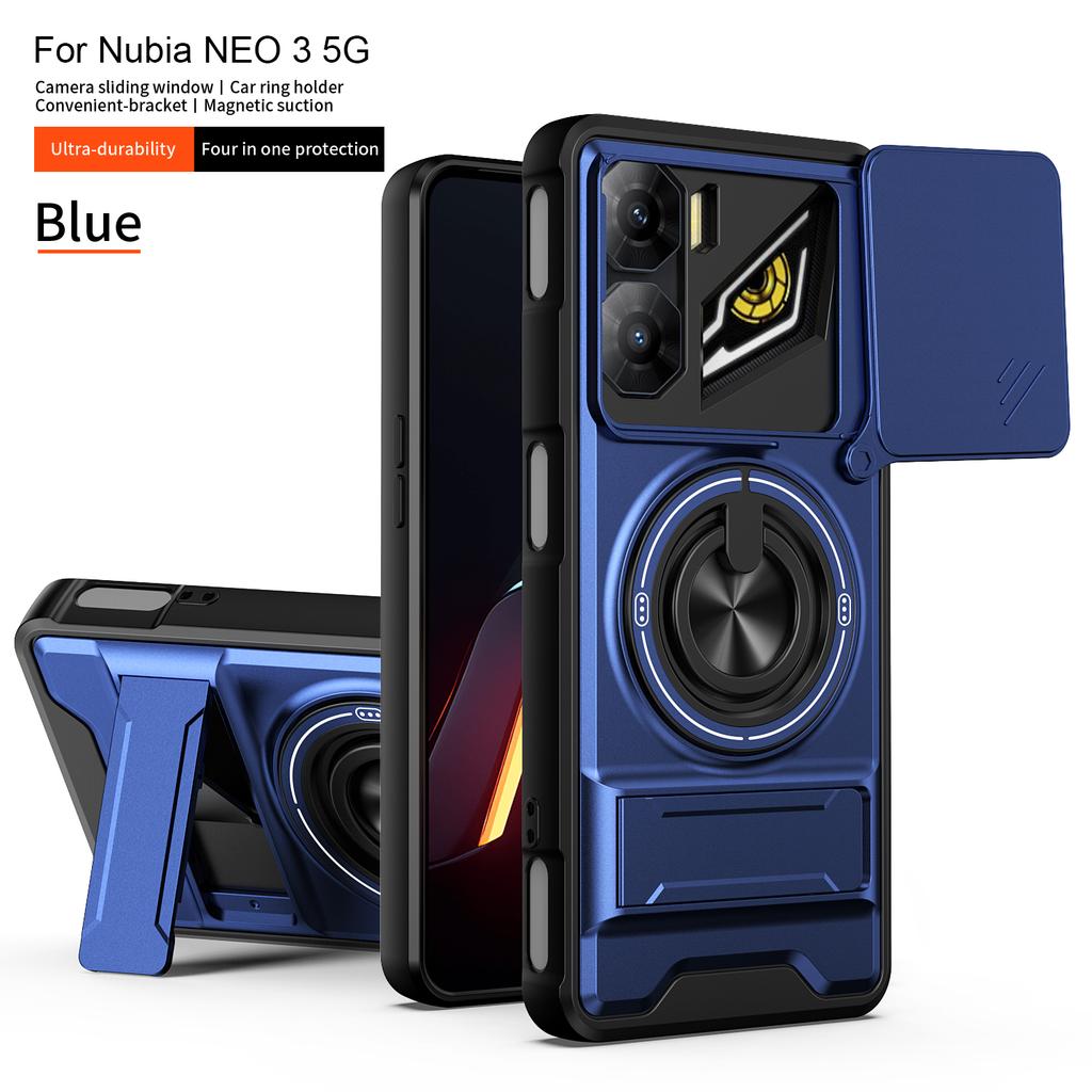 Для ZTE nubia Neo 3 Чехол ZTE nubia Neo 3 5G Обложка nubia Neo3 Магнитный держатель-книжка Magsafe Военная броня Защитная крышка для камеры