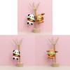 Hamburger Dog Panda Plush Keychain Animal Toy Pendant Cartoon Gift Decoration
