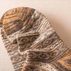 Warm Wool Socks for Men Winter Thermal Thick Crew Socks Vintage Style Retro Pattern Socks for Cold Weather