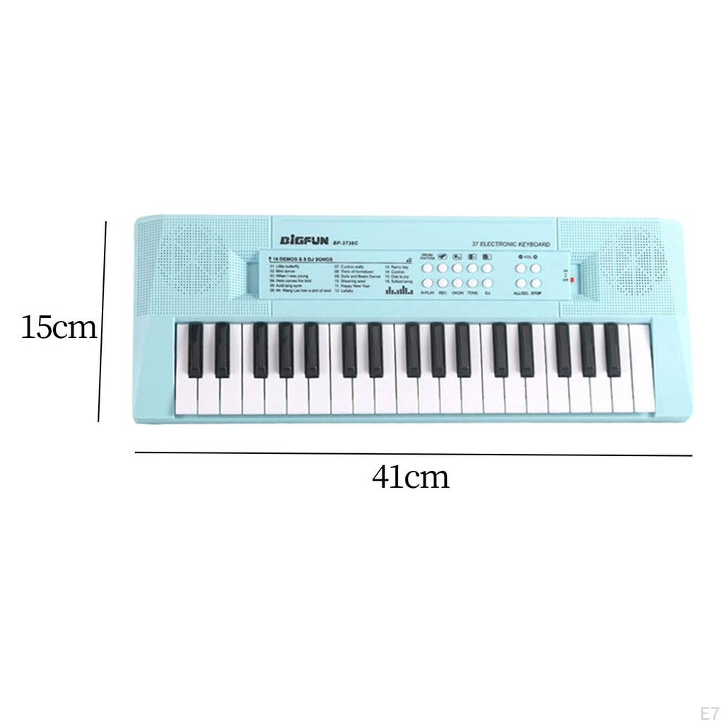 Children Piano Instrument Toy Musical W/Mic Portable Multifunctional 37 Keys Electronic Kids