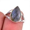 Натуральный Лабрадорит Драгоценный Камень 925 Проба Стерлинговое Серебро Ювелирное Кольцо Размер 6 q8G60