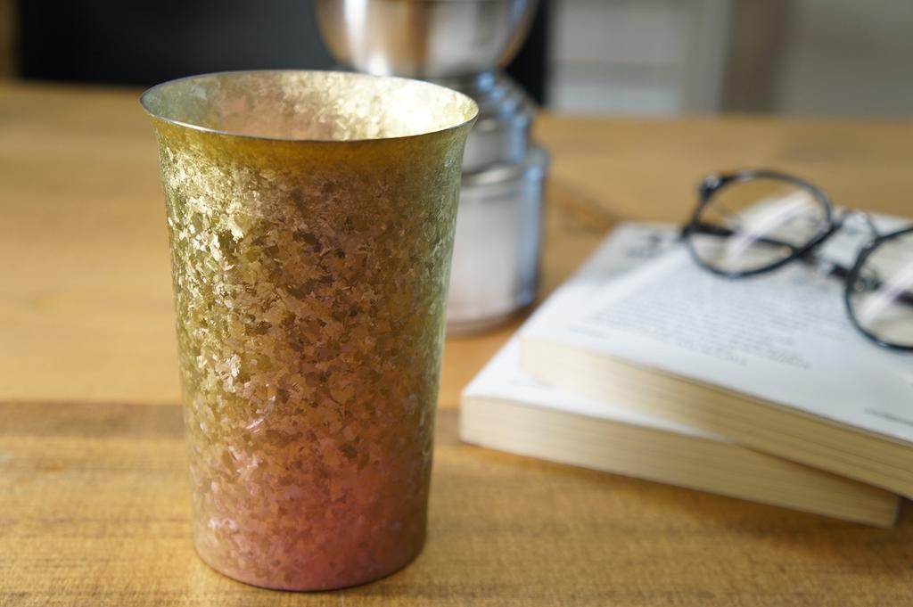 Titanium double tumbler made in Niigata kiln wide gradation pink T13KM300GP Tsubame, prefecture, made, 290cc, mouth,