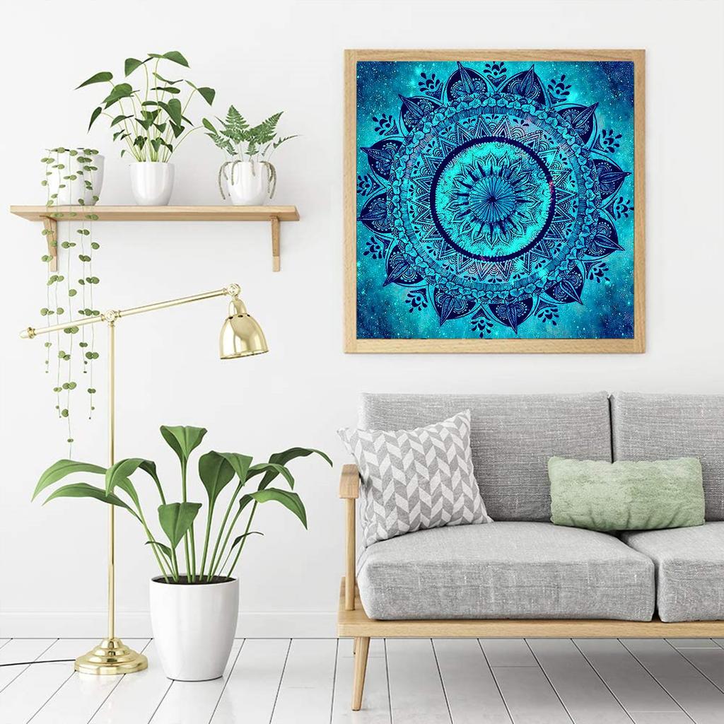 HuaCan Алмазная картина DIY Kit Мандала Картина Полный круглый дрель Мозаичные картины Вышивка Домашний декор