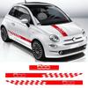 1 Комплект Наклеек на Капот Автомобиля, Полоски на Кузов и Двери, Декаль для Fiat 500, Авто Декор, Виниловая Пленка, Черный