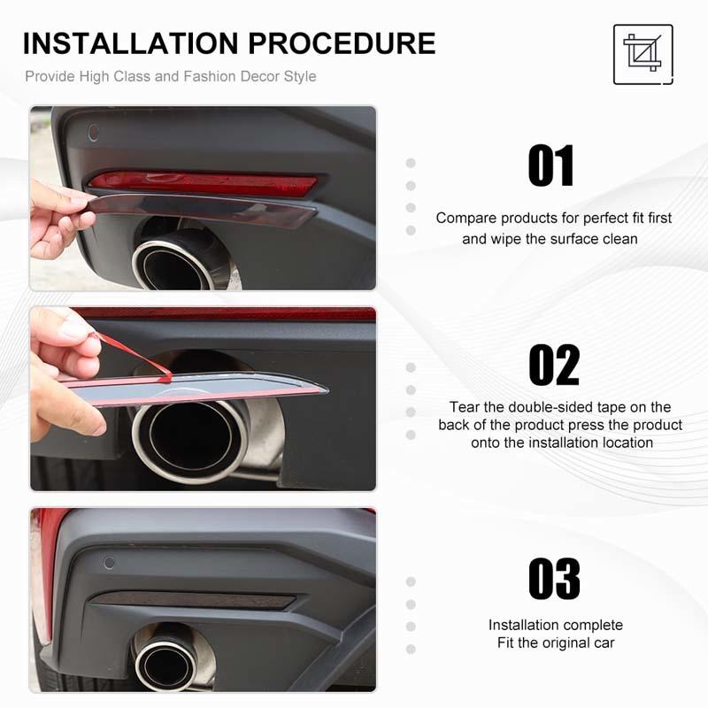 Автомобильные задние противотуманные фары декоративные крышки ABS украшения для Ford Mustang 2024 Up внешние аксессуары, матовый черный