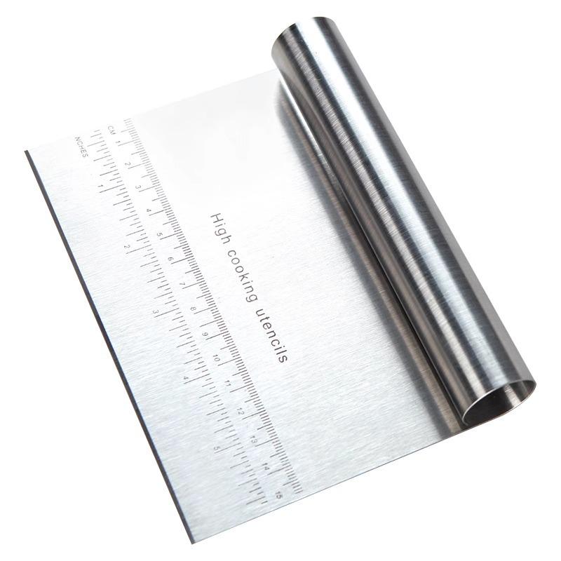 Нож из нержавеющей стали с фацетом, с лезвием для теста и скребком