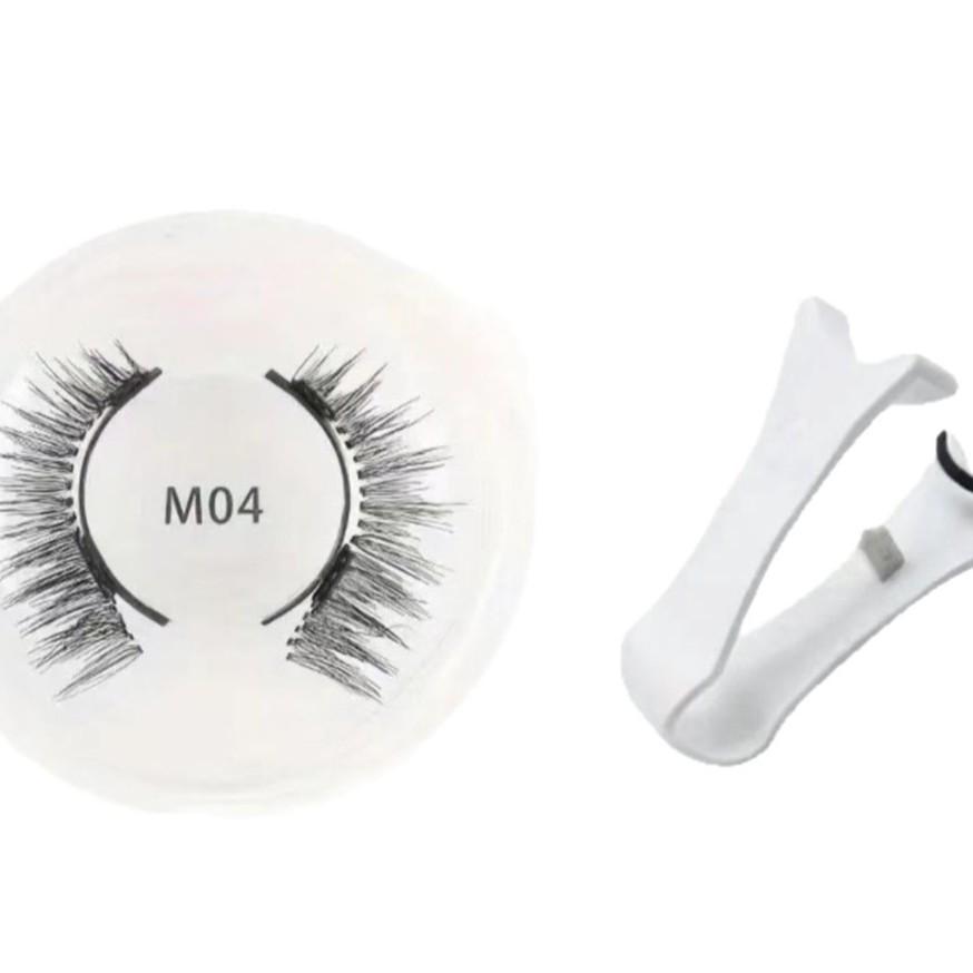 Portable Magnetic White Applicator Set for Glue-Free False Eyelashes