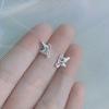 Butterfly Stud Earrings Women's Summer Niche Design Sense Nourishing Ear Hole Earrings Mini Compact
