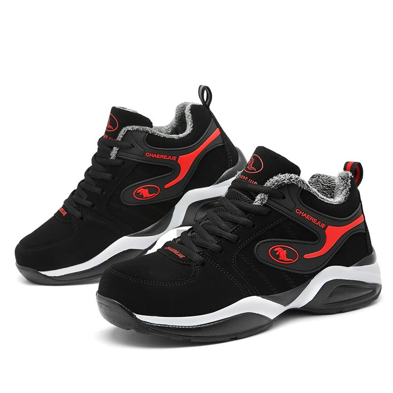 МодаМода теплые мужские туфли на шнуровке оксфорды зимние снежные ботинки кожаные меховые туфли мужские плоские ботильоны плюшевые ботинки средней высоты водонепроницаемая обувь