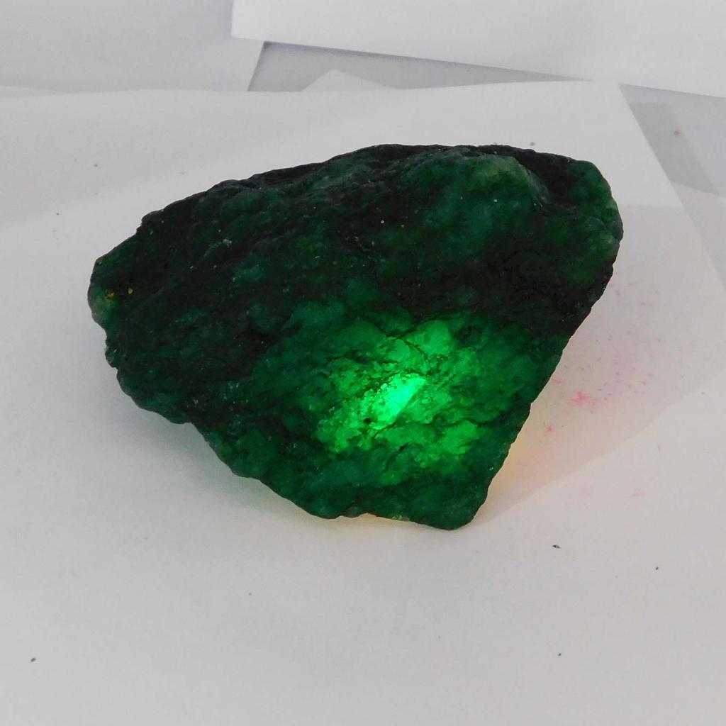 1035 Ct Natural Green Emerald Huge Rough Earth Mined CERTIFIED Loose Gemstone AZ-180