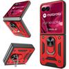 Armored Case for Motorola Razr 70 Ultra / 60 Ultra, CamShield Slide, Red