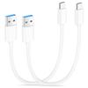 [30cm-2pcs] Short USB-C Correspondence iPhone 15 Charging Cable USB 3.1/3.2 Gen 2 10Gbps High Speed Data Transfer Type-C cable,iPhone MacBook Pro/Air