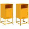 Nightstands 2 pcs Mustard Yellow 36 x 39 x 78 cm Steel