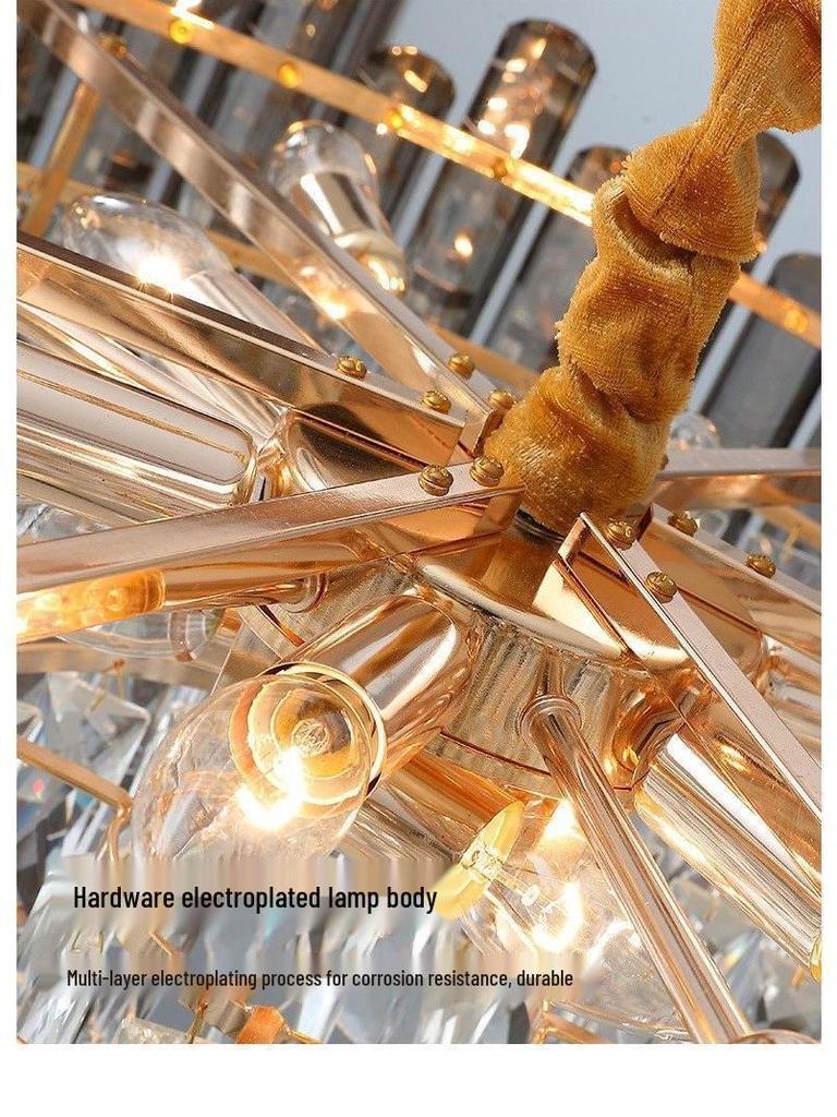 Роскошная постмодернистская хрустальная люстра - Современный минималистичный светильник для гостиной, спальни или ресторана