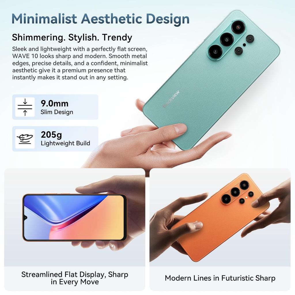 Blackview WAVE 10 4G Smartphone 32GB+256GB 6,88" 120Hz Android 16 Handy Dual SIM
