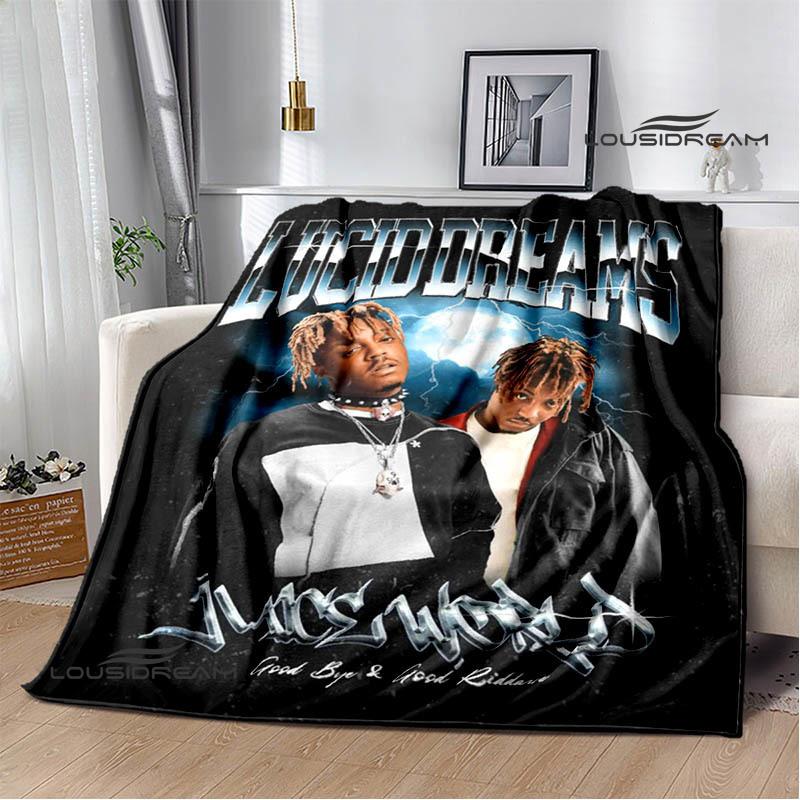 3D Rapper Juice Wrld 999 Retro Printed blankets Flannel Warm blanket Soft Cozy Blanket Travel Blankets bed linings Birthday Gift