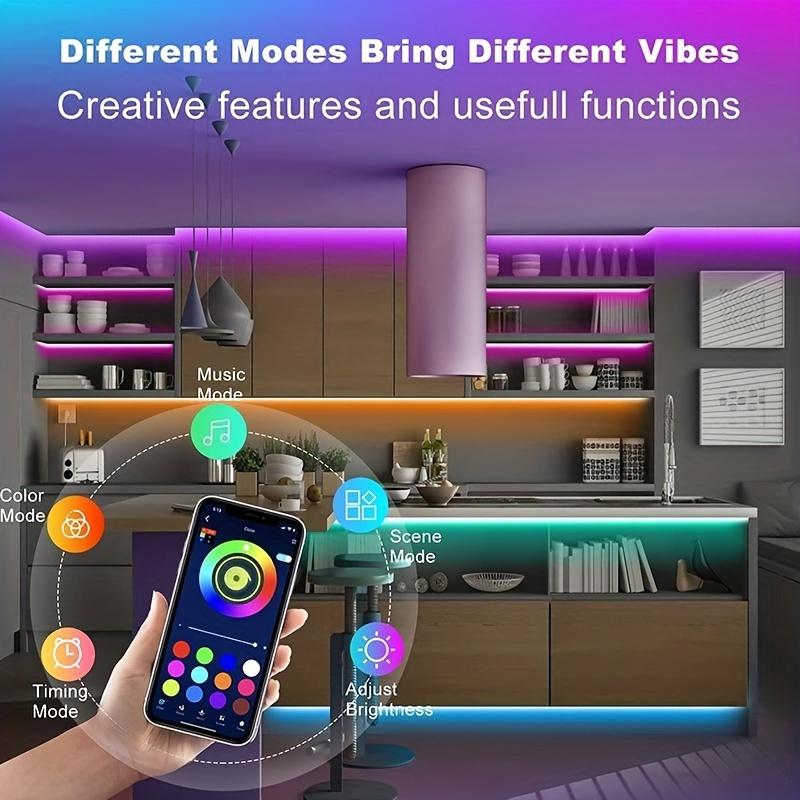 Светодиодные ленты Bluetooth SMD5050 Управление телефоном Неоновая ледяная подсветка с 24-клавишной лампой для украшения спальни Подсветка телевизора DC5V Декор комнаты