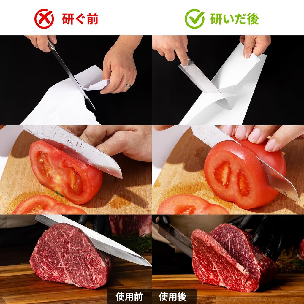 Точильный камень Точильные камни Поверхность Бамбук и Фиксированный угол Идеально для Домашнего Ножа Грубый и Средний Набор точильных камней, #1000 и #6000, Двусторонний