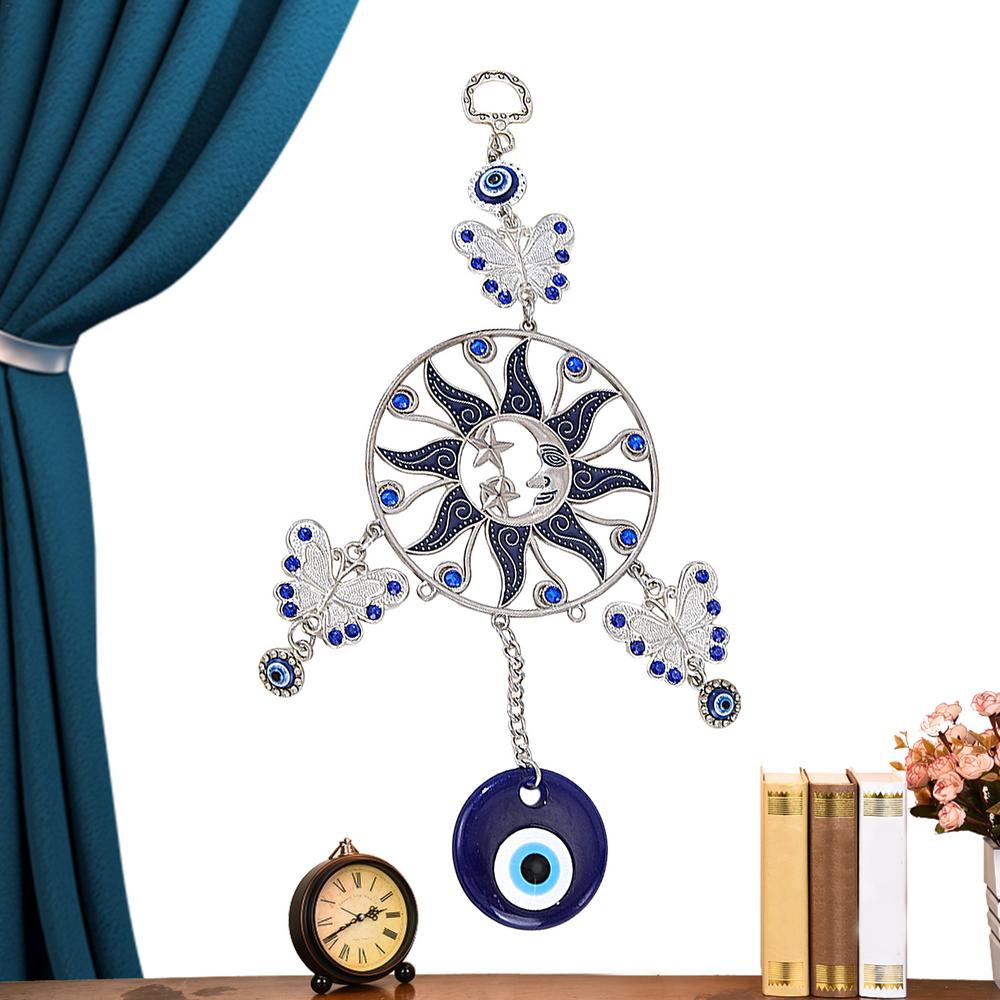 Dream Catcher Home Decor Sunflower Moon Star Automotive Blue Eye Charm Decor Aesthetic Art Lucky Ornament For Nursery Room