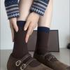 Ladies Autumn and Winter Thickened Retro Cotton with All Kinds of Legs Show Thin Tube Pile Socks