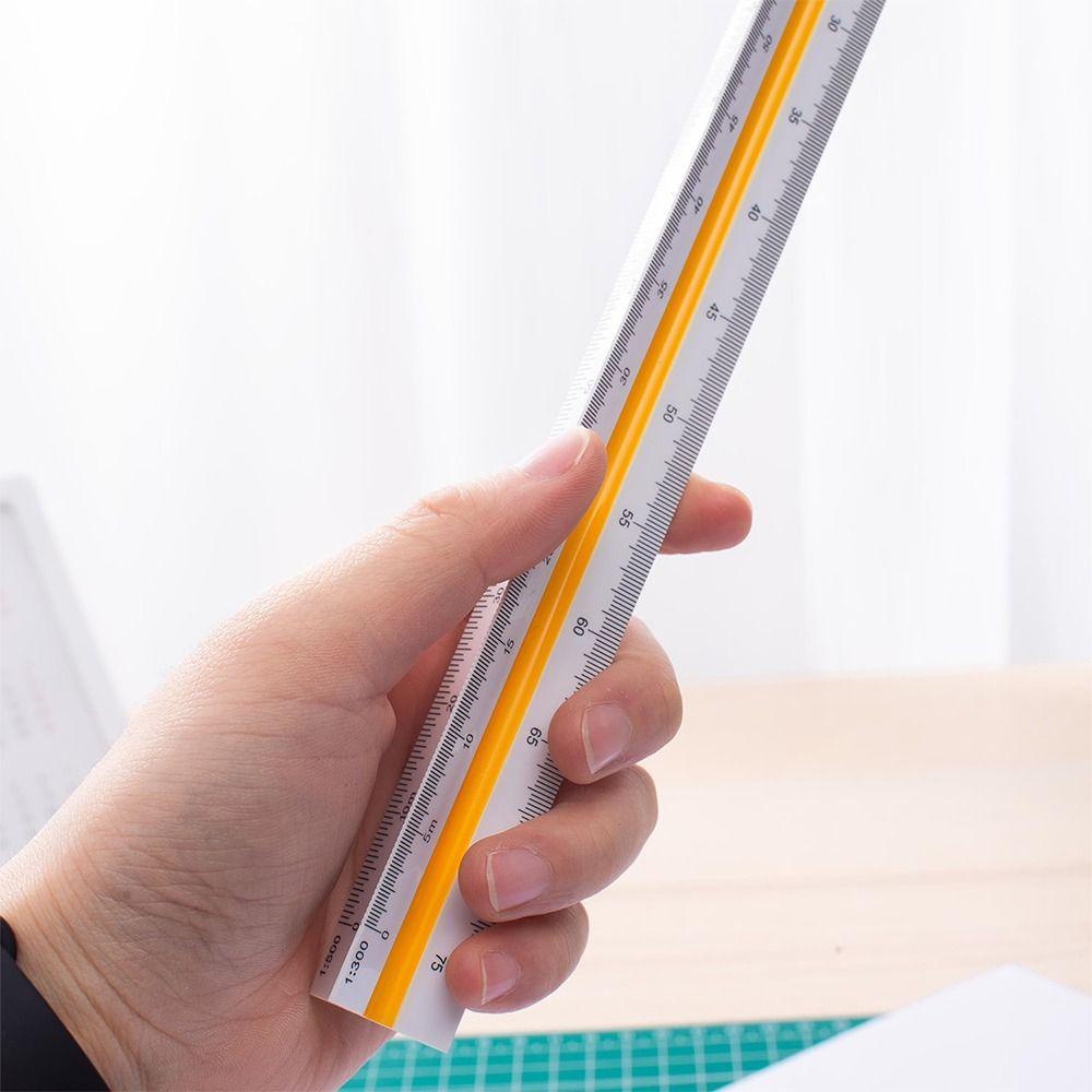 Student Design Ruler Stationery Architect Engineer Scale Ruler Triangular Ruler Technical Ruler