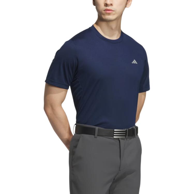 adidas Футболки Мужские Колледж Сине-Морской Круглый Вырез Умеренный JG1307