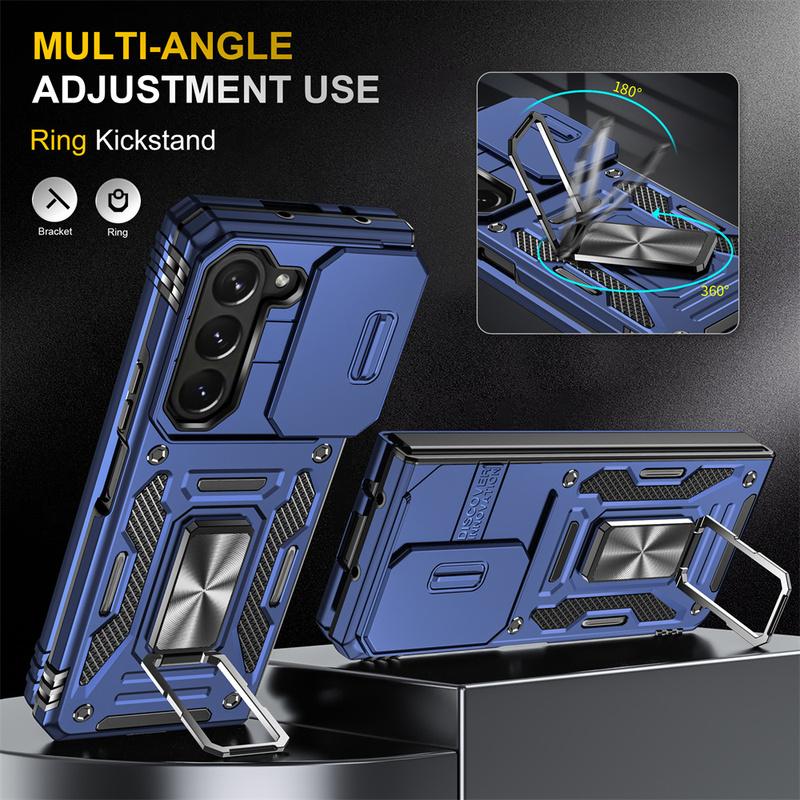 Z Fold7 5G 2025 Shockproof Case For Samsung Galaxy Z Fold 7 Armor Camera Slide Ring Back Funda For Galaxy Z Fold 7 Stand Cover