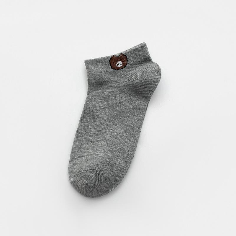 10 Pairs of Women's Four Seasons Disposable Cartoon Bear Socks