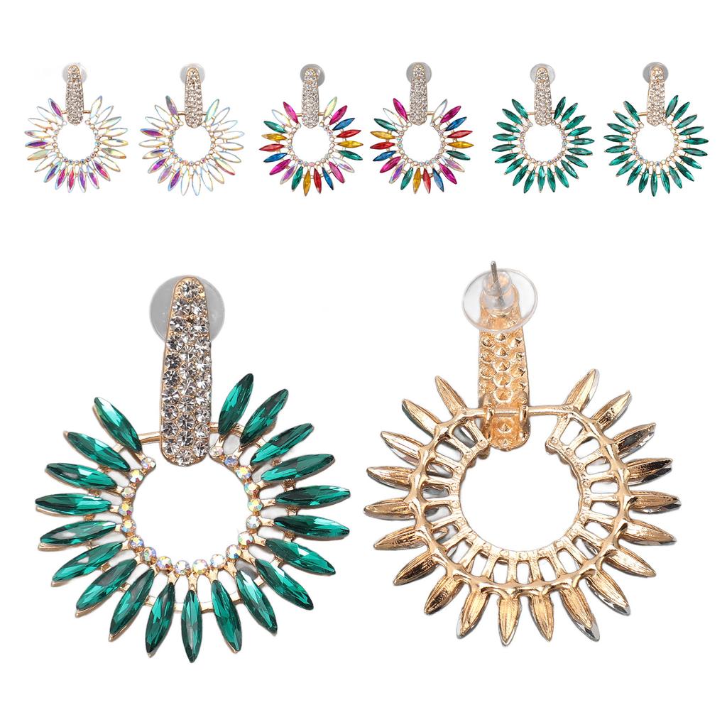 Модные серьги-подвески со стразами, большие серьги-люстры для женщин