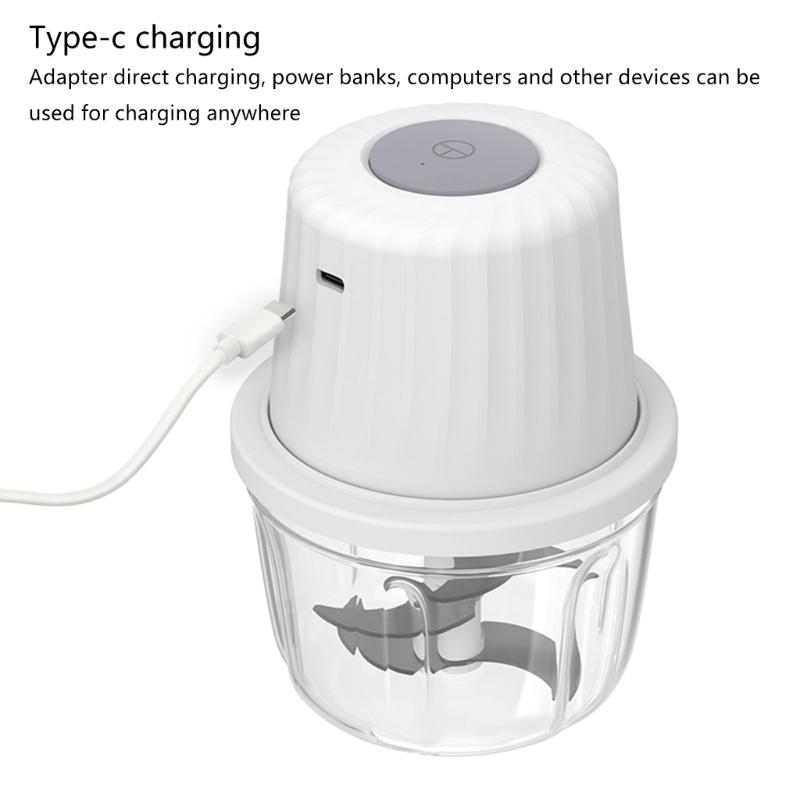 Эффективный электрический измельчитель чеснока Беспроводной Высокоэффективный Мясорубка Мини-кухонный комбайн для быстрой нарезки овощей