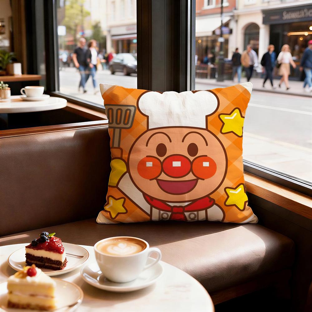 Cartoon Anpanman Cushion Cover Decorative Cushions Covers Cover Sofa 50X50 Pillow 4 Piece 45X45 40X40 Pillowcase