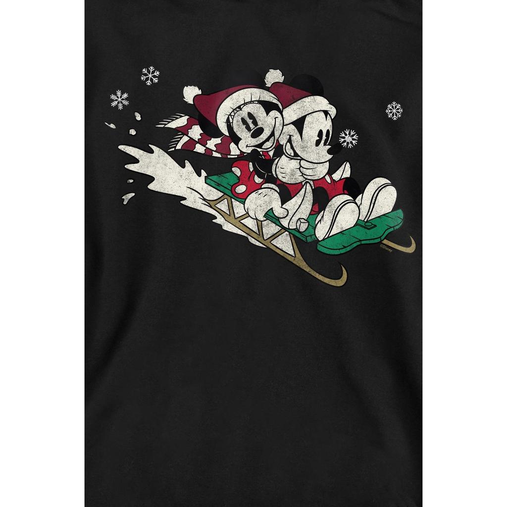Disney Unisex Adult Sledding For Christmas Mickey & Minnie Mouse Sweatshirt