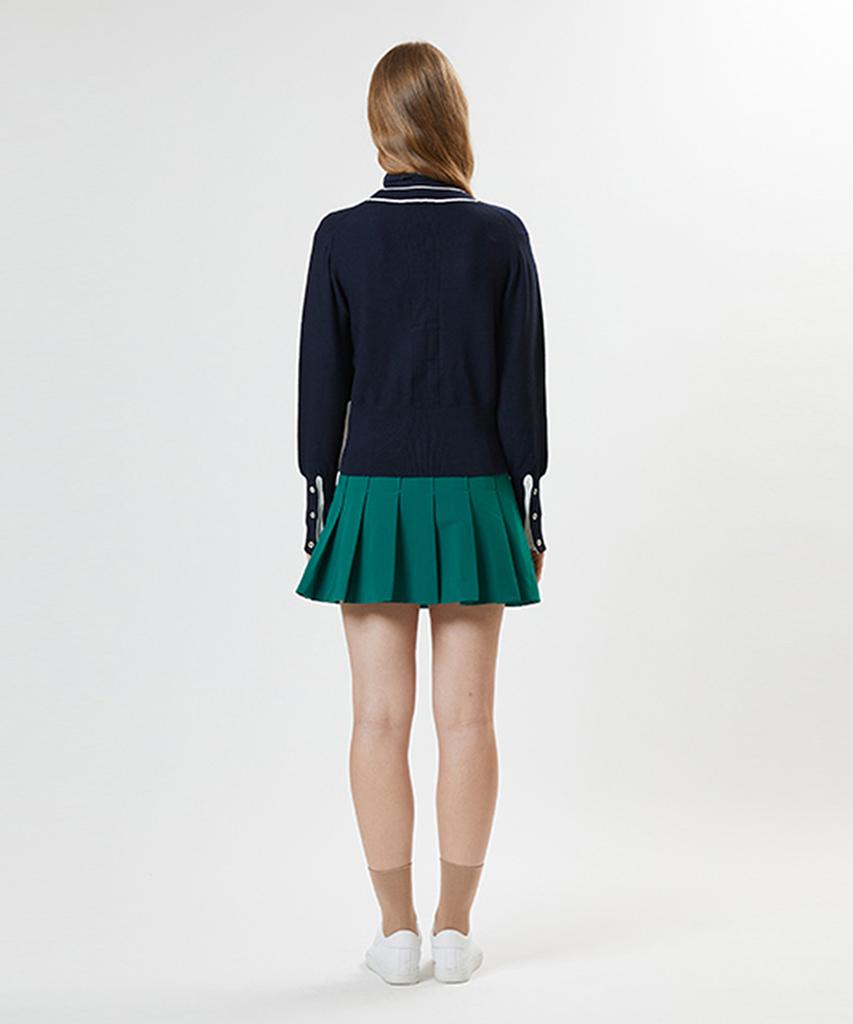 A Ben Front Pocket A-Line Skirt Green