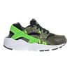 Nike Huarache Run Print GS Камуфляжные Детские Кроссовки Черный/Зеленый-Удар/Хаки-Карго/Средний Оливковый 704943-007