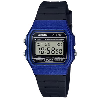 Мужские часы Casio Collection F-91WM-2AJH Black Digital Classic