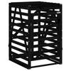 2 Ton Waste Bin Enclosure Black Solid Pine Wood