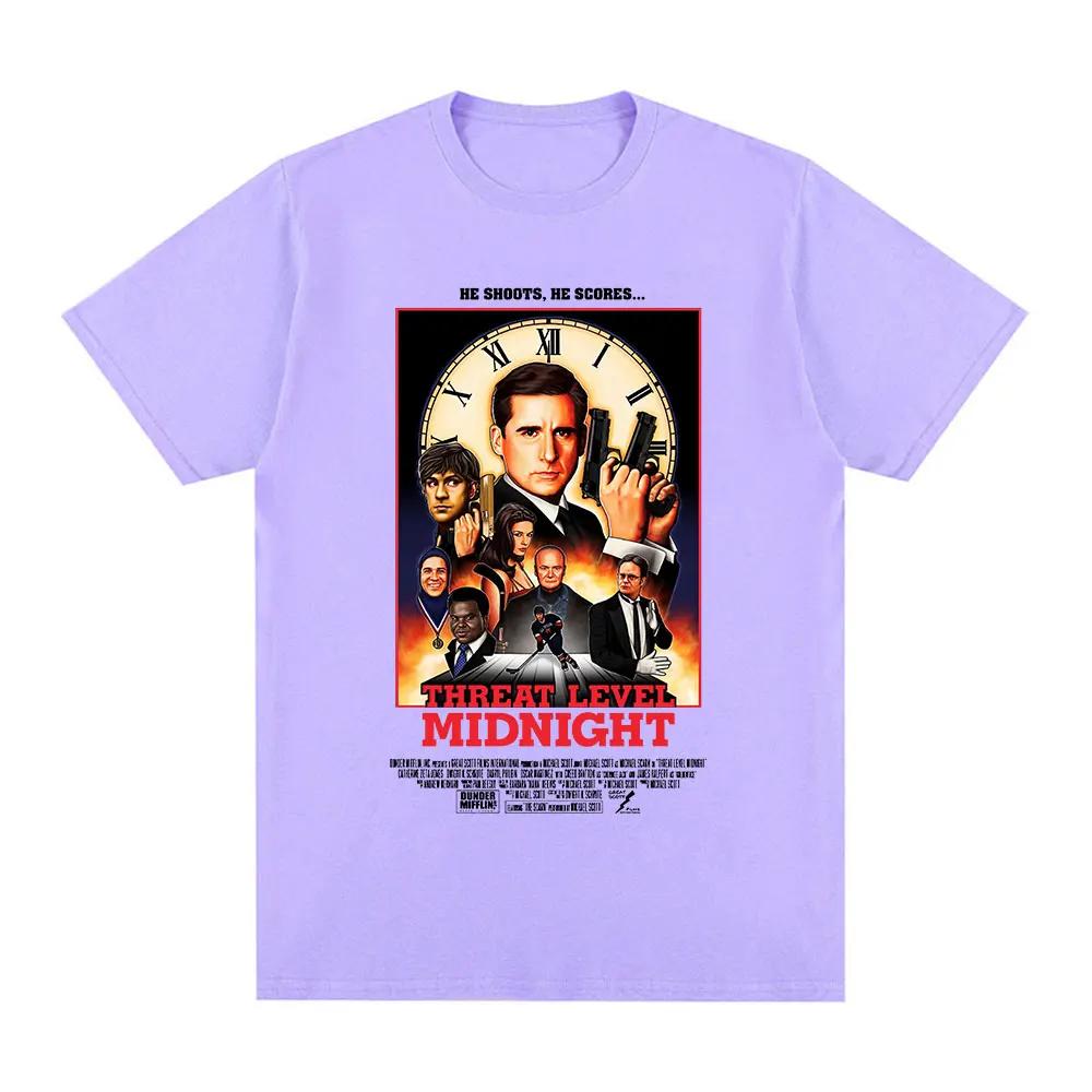 Threat Level Midnight Michael Scott Homage T Shirt Tv Series The Office Dwight Schrute Jim Halpert T-shirt Cotton T Shirts