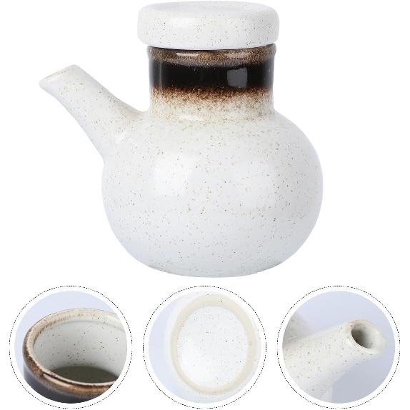 Бутылка для соевого соуса Angoily Керамическая бутылка для приправ Керамический дозатор для соевого соуса Бутылка 300 мл Японский стиль Дозатор для масла Дозатор для уксуса Соевый соус сёю