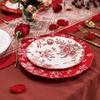Современная домохозяйка Роза Праздничный 10-предметный керамический столовый сервиз