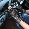 Тонкие кружевные перчатки Перчатки с открытыми пальцами для сенсорного экрана Летние перчатки для защиты от солнца Свадебные аксессуары