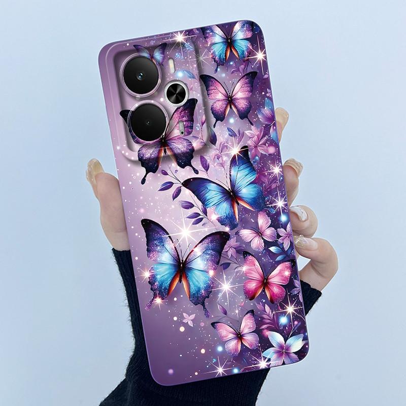 Чехол для телефона Realme 14T 5G Модный Минимализм Масляная живопись Жидкий силикон Мягкая крышка Для Realme 14 Realme14 Противоскользящий Fundas