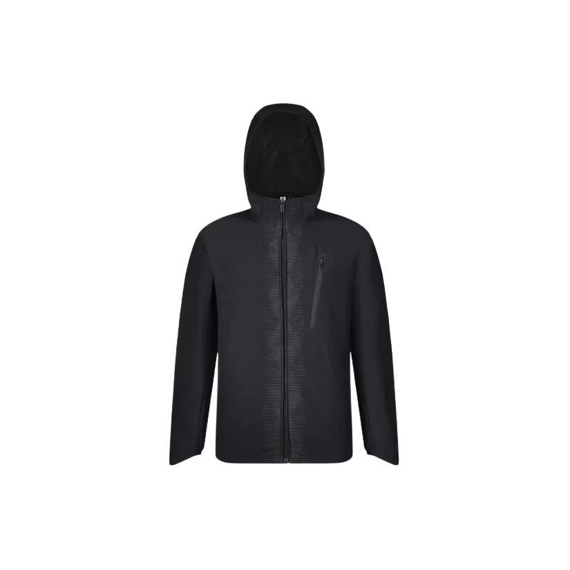 Fila Серия Фитнес Однотонная Удобная Универсальная Куртка с Длинным Рукавом Мужские куртки Черный A11M411708-BK